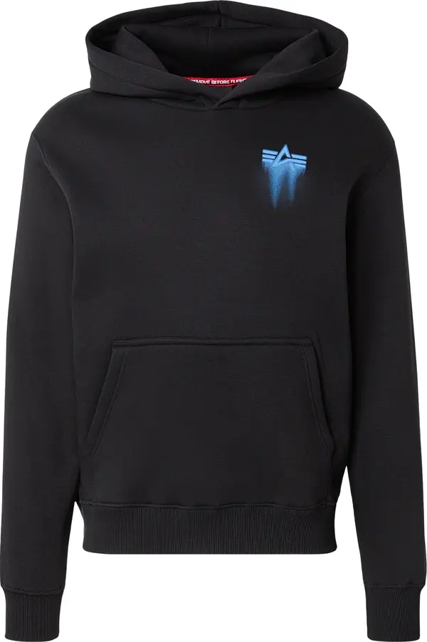 Alpha Industries ALPHA INDUSTRIES Sweater majica  svijetloplava / crna / bijela