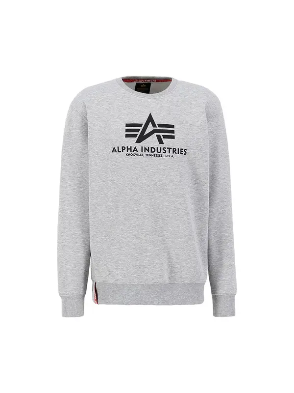 Alpha Industries ALPHA INDUSTRIES Sweater majica  svijetlosiva / crna