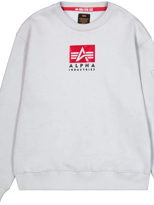 Alpha Industries ALPHA INDUSTRIES Sweater majica  svijetlosiva / crvena / crna
