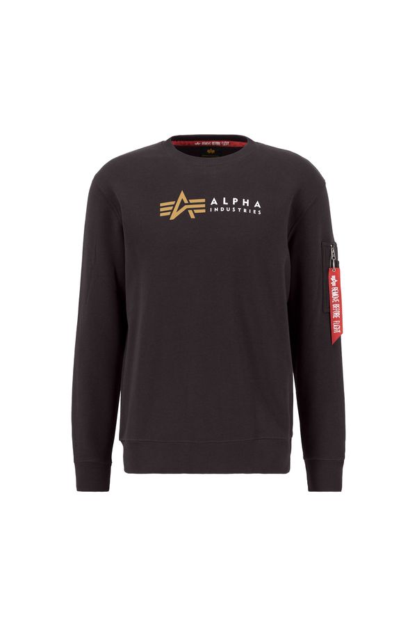 ALPHA INDUSTRIES ALPHA INDUSTRIES Sweater majica  tamno smeđa / žuta / crvena / bijela