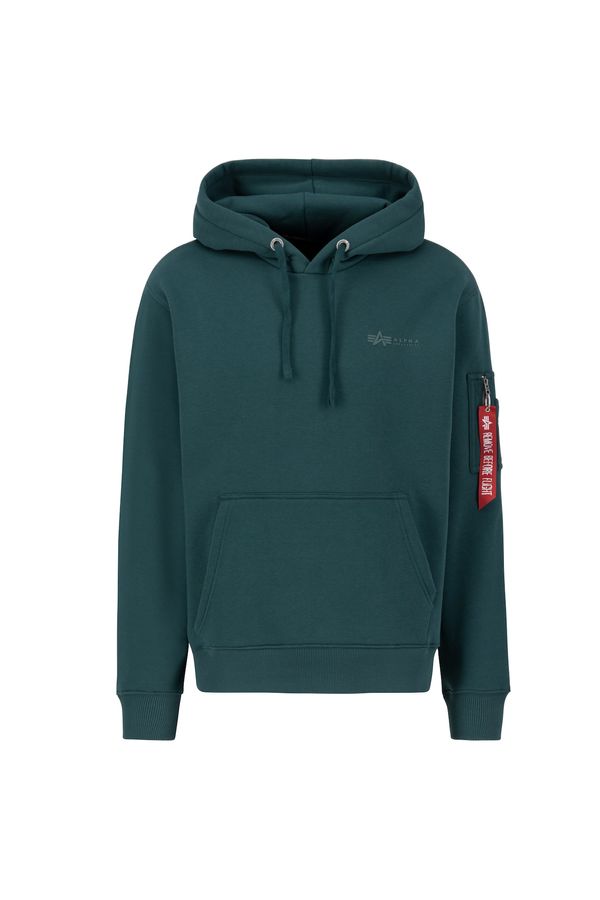 ALPHA INDUSTRIES ALPHA INDUSTRIES Sweater majica  tamno zelena / crvena