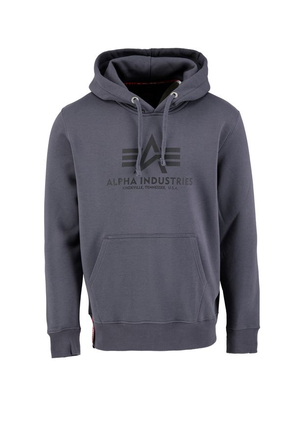 ALPHA INDUSTRIES ALPHA INDUSTRIES Sweater majica  tamo siva / crna