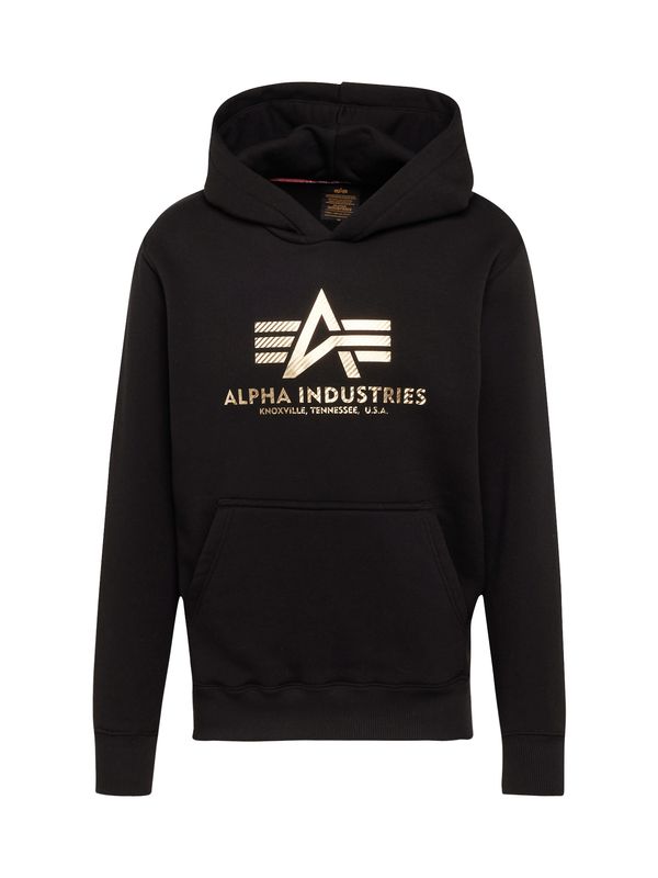 ALPHA INDUSTRIES ALPHA INDUSTRIES Sweater majica  zlatna / crna