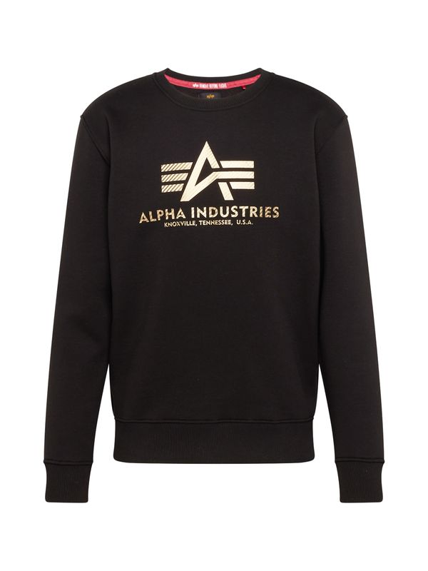 ALPHA INDUSTRIES ALPHA INDUSTRIES Sweater majica  zlatna / crna