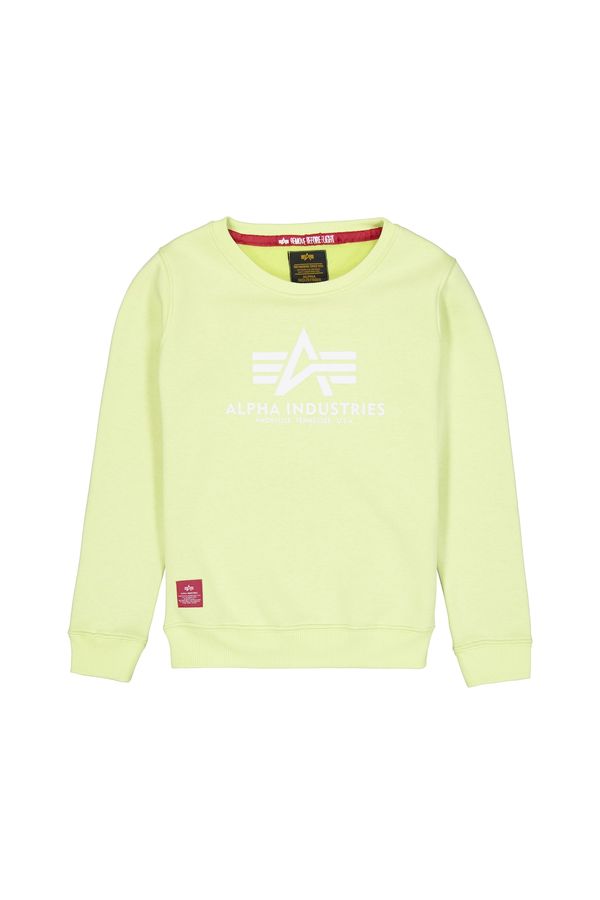 ALPHA INDUSTRIES ALPHA INDUSTRIES Sweater majica  žuta / limeta zelena