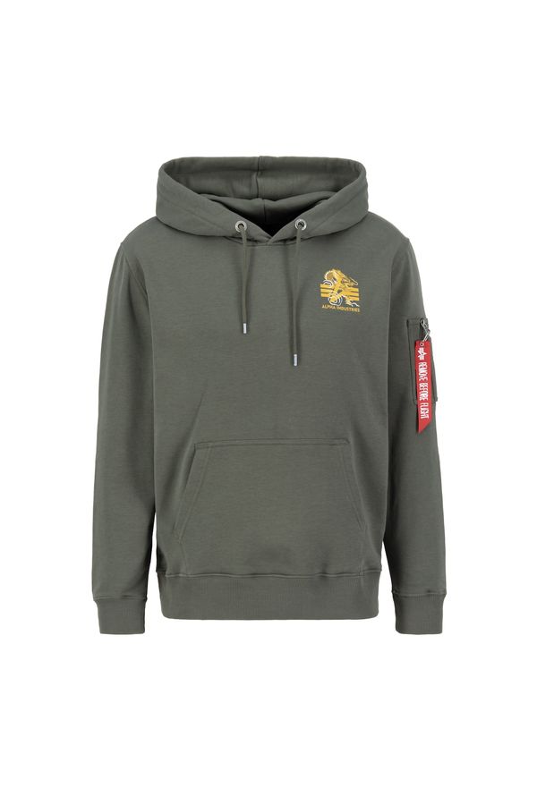 ALPHA INDUSTRIES ALPHA INDUSTRIES Sweater majica  žuta / maslinasta / narančasta / crvena / bijela