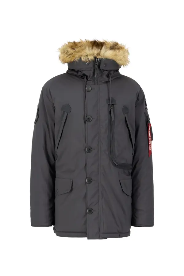 Alpha Industries ALPHA INDUSTRIES Zimska jakna 'Polar'  siva / crvena