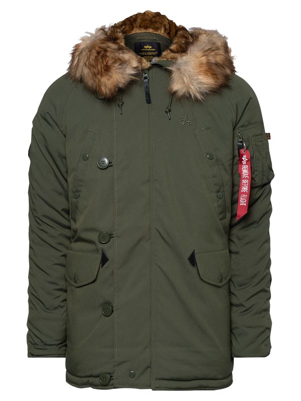 ALPHA INDUSTRIES ALPHA INDUSTRIES Zimska parka 'Explorer'  smeđa / maslinasta / crvena / bijela