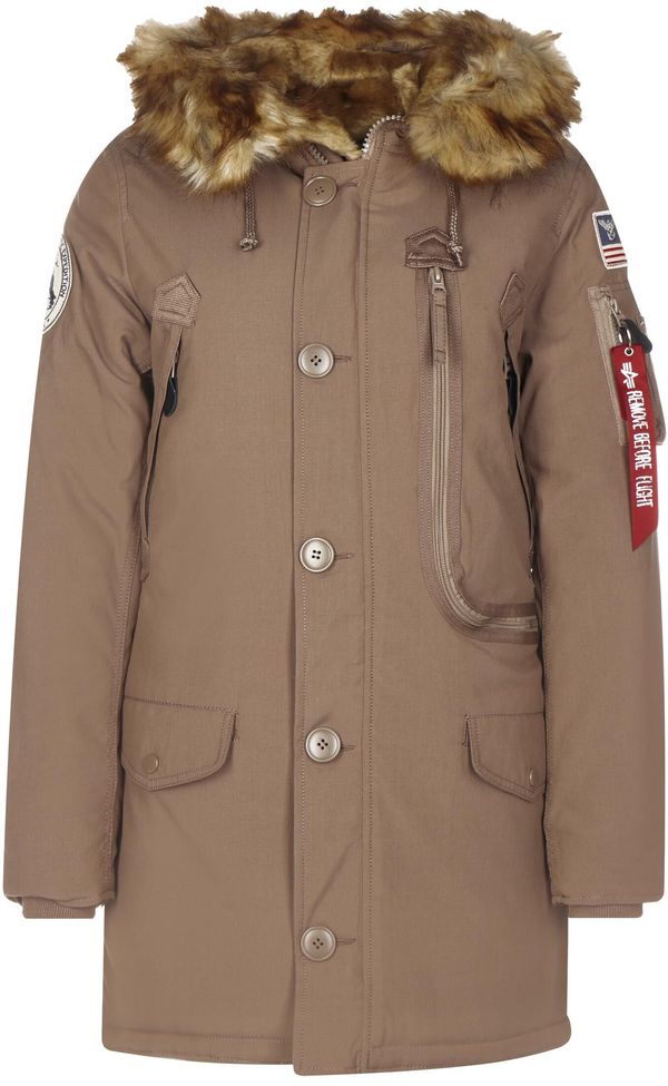 ALPHA INDUSTRIES ALPHA INDUSTRIES Zimska parka 'Polar'  mornarsko plava / smeđa / crvena / bijela