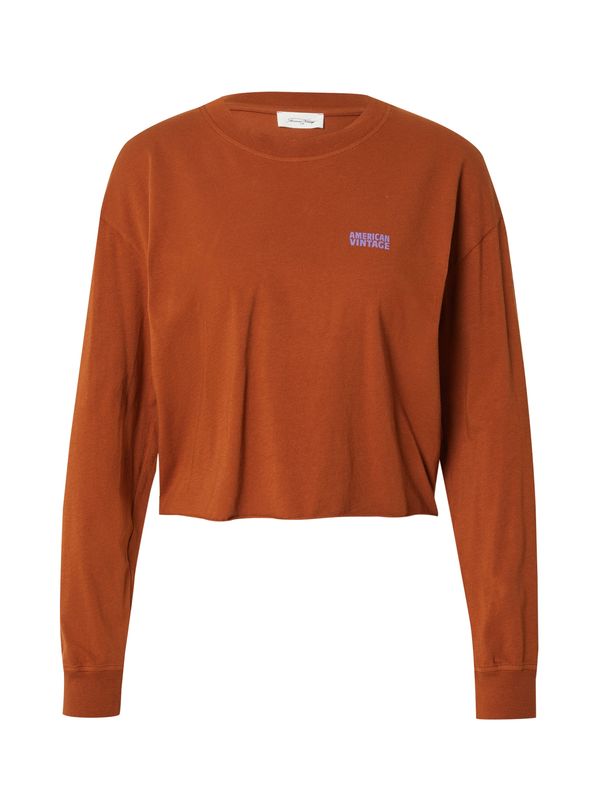 AMERICAN VINTAGE AMERICAN VINTAGE Majica 'PYMAZ'  konjak / svijetloljubičasta