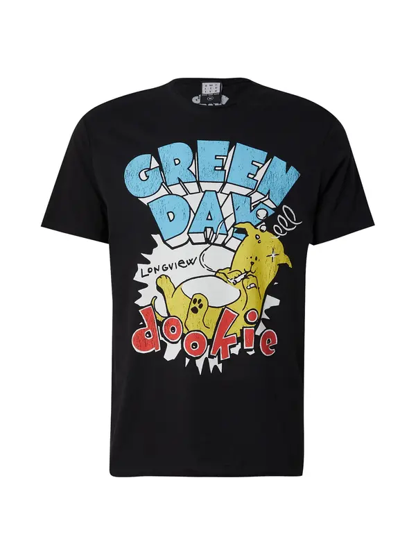 AMPLIFIED AMPLIFIED Majica 'GREENDAY DOOKIE LONGVIEW'  nebesko plava / tamo žuta / crna / bijela