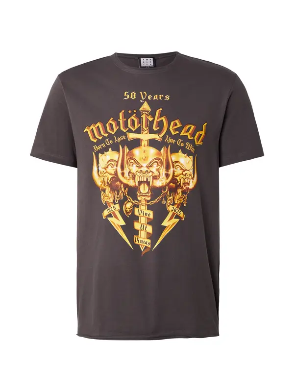 AMPLIFIED AMPLIFIED Majica 'MOTORHEAD - GOLD CREST 50TH'  smeđa / žuta / tamo žuta / antracit siva