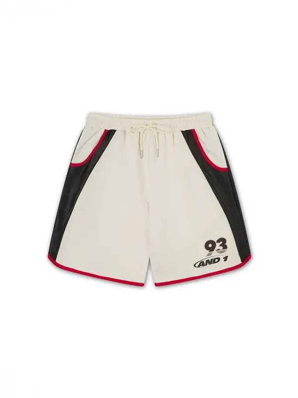 AND1 AND1 Hlače '93 Getäfelte'  ecru/prljavo bijela / crvena / crna
