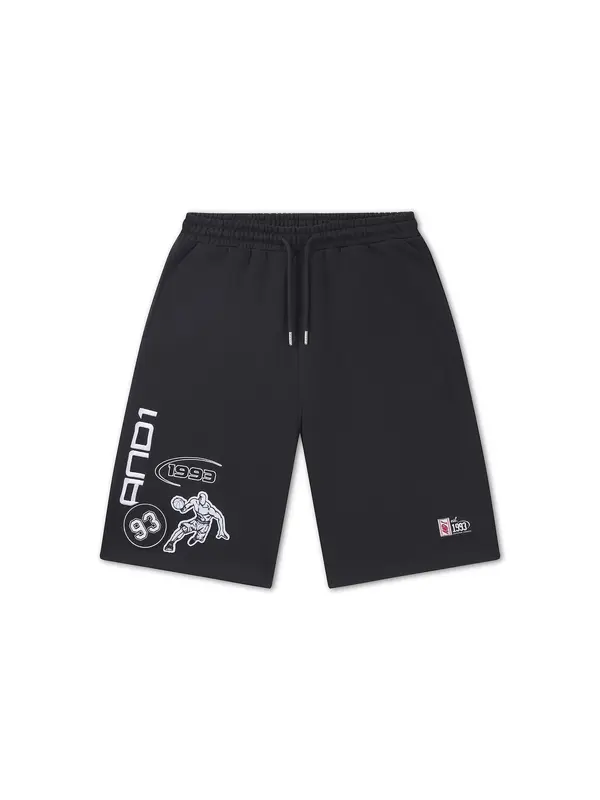 AND1 AND1 Hlače 'On Court Applique'  crna / bijela