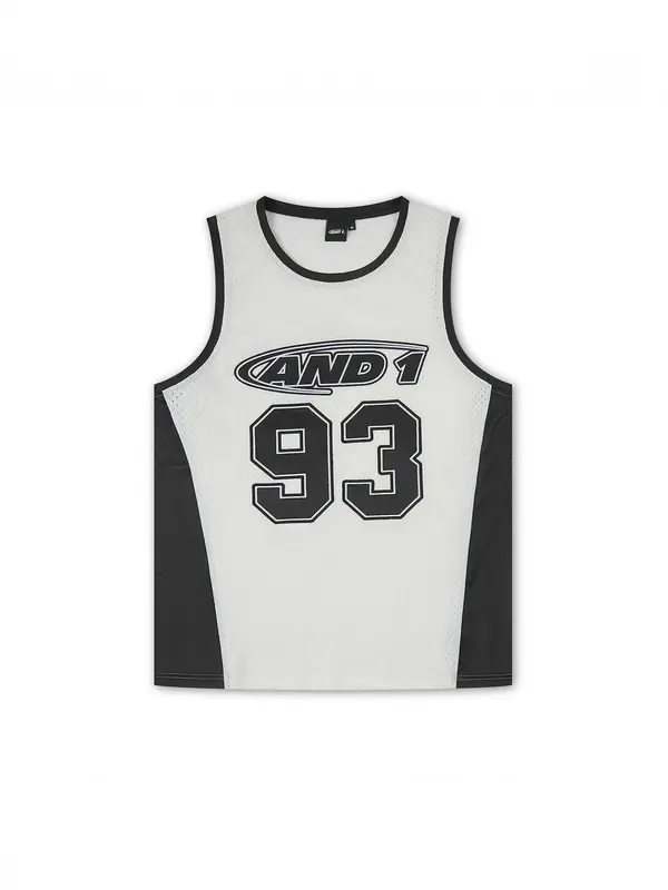 AND1 AND1 Majica '93 Airtex'  crna / bijela