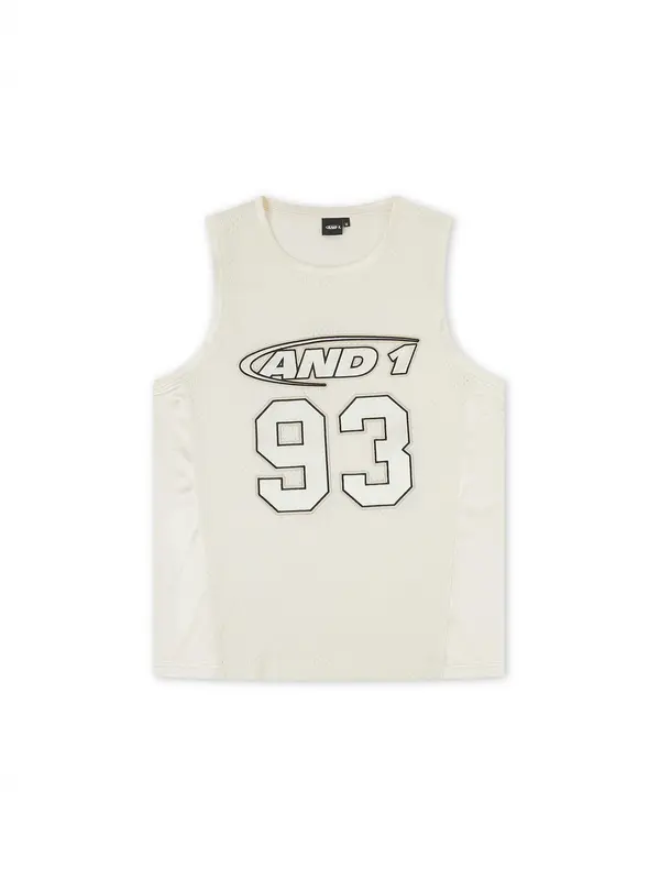 AND1 AND1 Majica '93 Airtex'  ecru/prljavo bijela / antracit siva