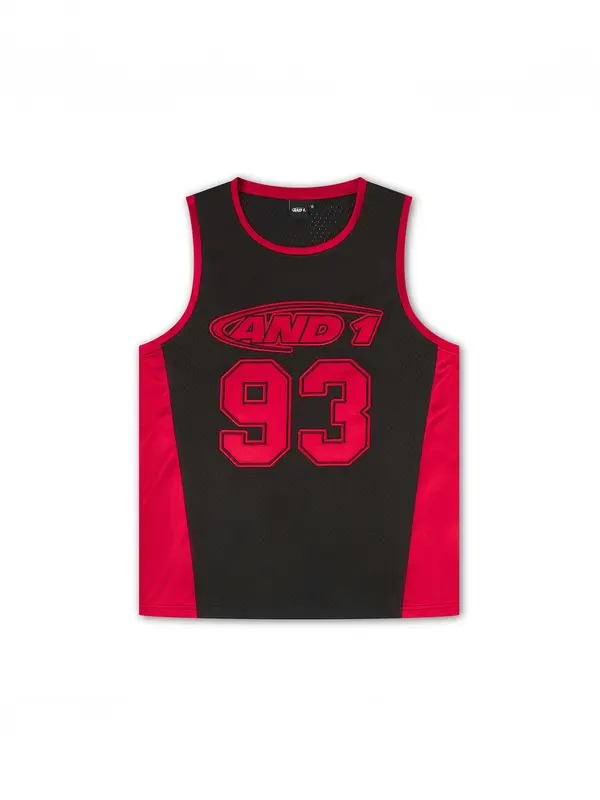AND1 AND1 Majica '93 Airtex'  vatreno crvena / crna