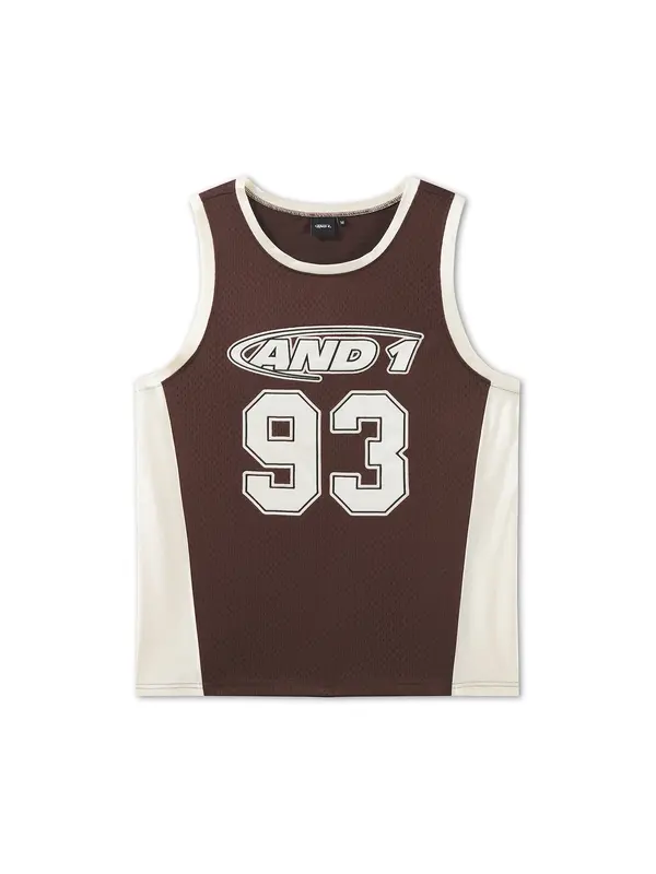 AND1 AND1 Majica '93'  čokolada / crna / bijela