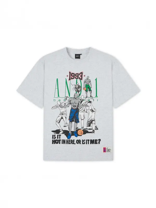 AND1 AND1 Majica 'Core Retro'  plava / siva / zelena / crna