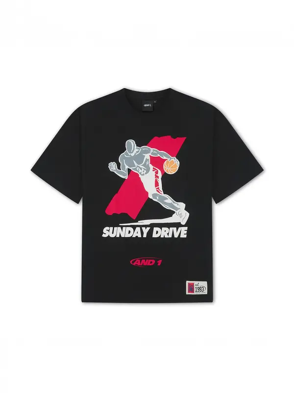 AND1 AND1 Majica 'Core Sunday Drive'  siva / crvena / crna