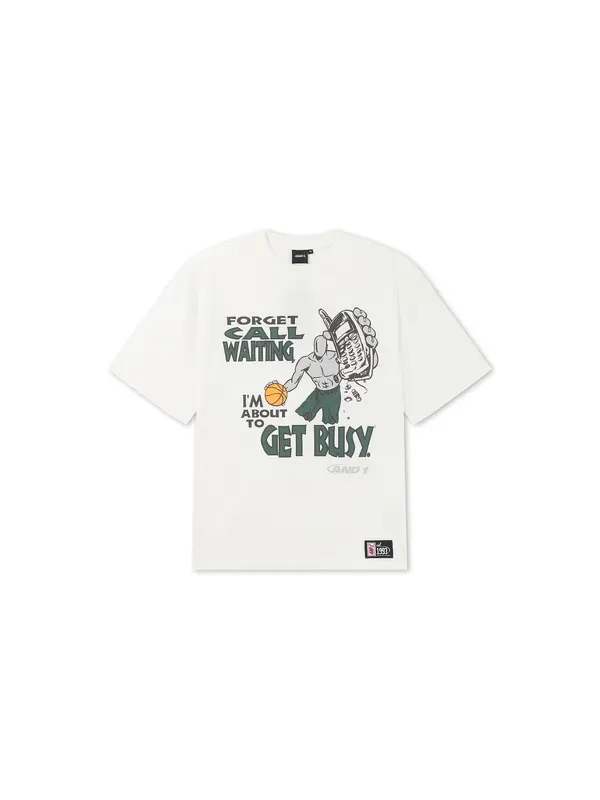 AND1 AND1 Majica 'Get Busy'  crna / bijela