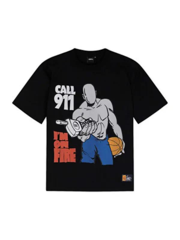 AND1 AND1 Majica 'On Fire'  miks boja / crna