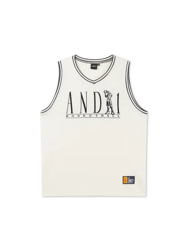 AND1 AND1 Majica 'Player'  ecru/prljavo bijela / crna