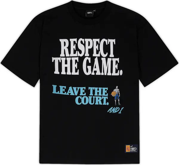 AND1 AND1 Majica 'Respect The Game'  azur / crna / bijela