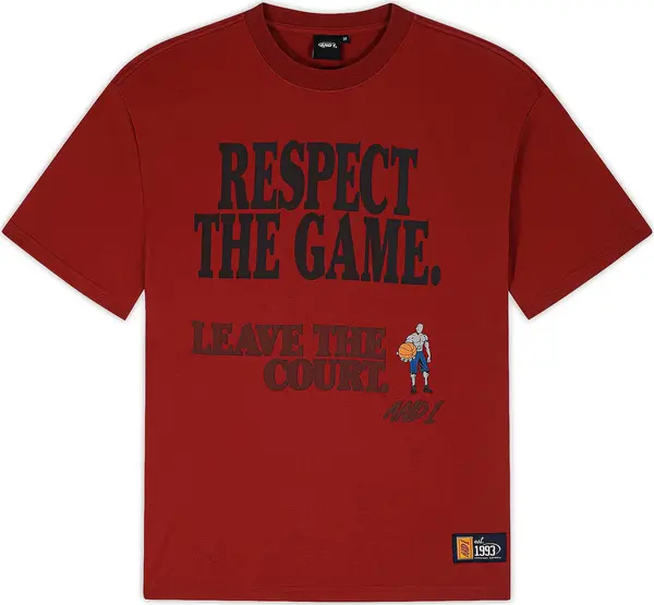 AND1 AND1 Majica 'Respect The Game'  burgund / crna