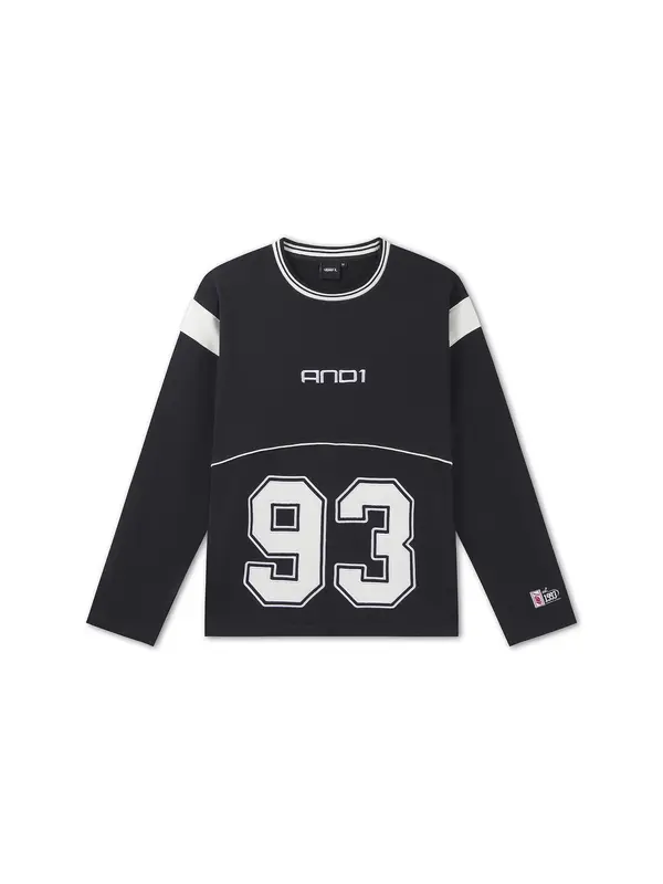 AND1 AND1 Sweater majica '93'  crna / bijela
