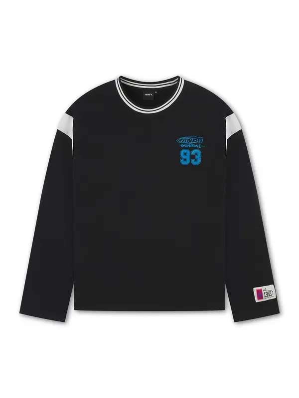 AND1 AND1 Sweater majica 'Core 93'  azur / crna / prljavo bijela