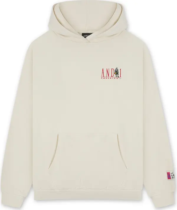 AND1 AND1 Sweater majica 'Core Retro'  ecru/prljavo bijela / svijetlosiva / crvena / bijela