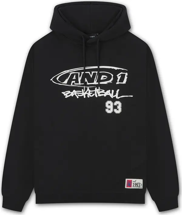 AND1 AND1 Sweater majica  crna / bijela