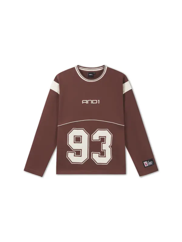 AND1 AND1 Sweater majica  smeđa / prljavo bijela