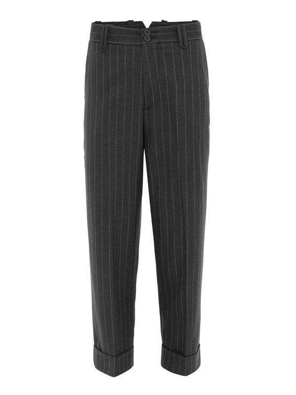 Antioch Antioch Hlače na crtu 'Anselmo'  crna melange / bijela