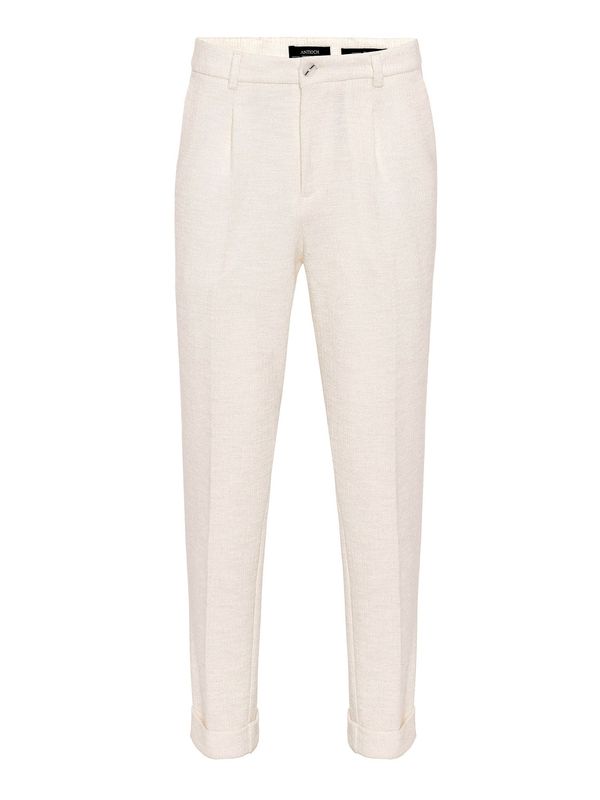 Antioch Antioch Hlače na crtu  ecru/prljavo bijela