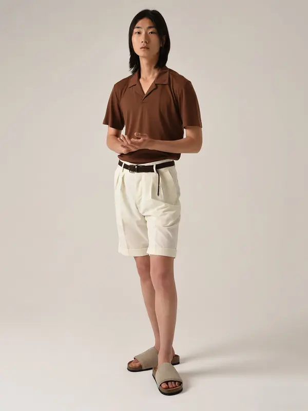 Antioch Antioch Hlače s naborima  ecru/prljavo bijela