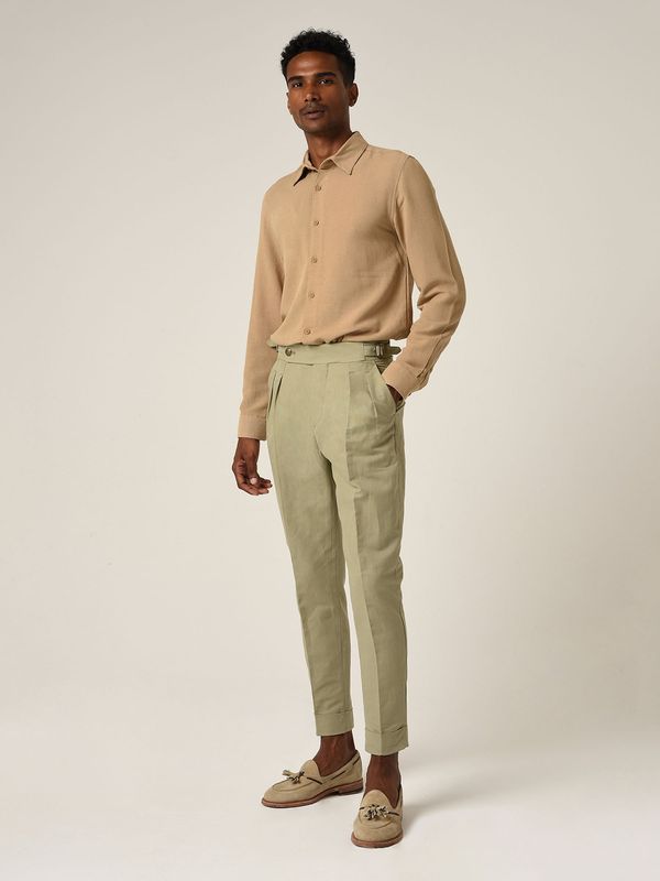 Antioch Antioch Hlače s naborima  kaki