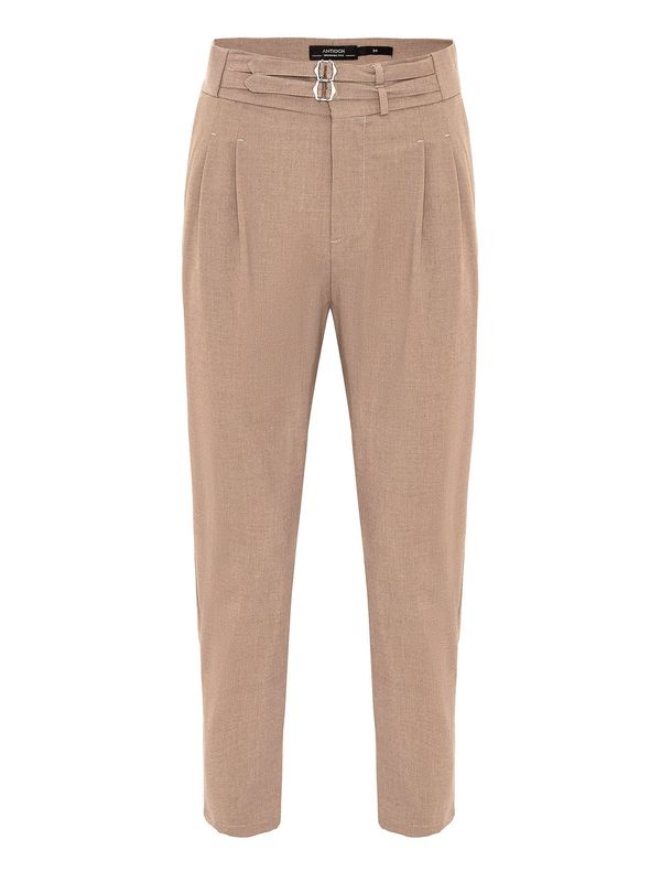 Antioch Antioch Hlače s naborima  svijetlosmeđa