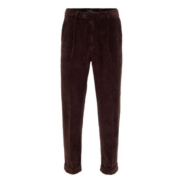 Antioch Antioch Hlače s naborima  tamno smeđa