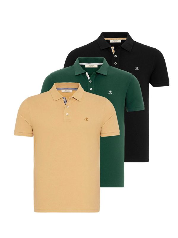 Antioch Antioch Majica  pijesak / zelena / crna / bijela