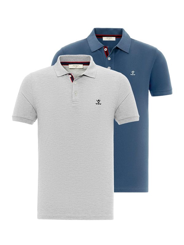 Antioch Antioch Majica  plava / siva