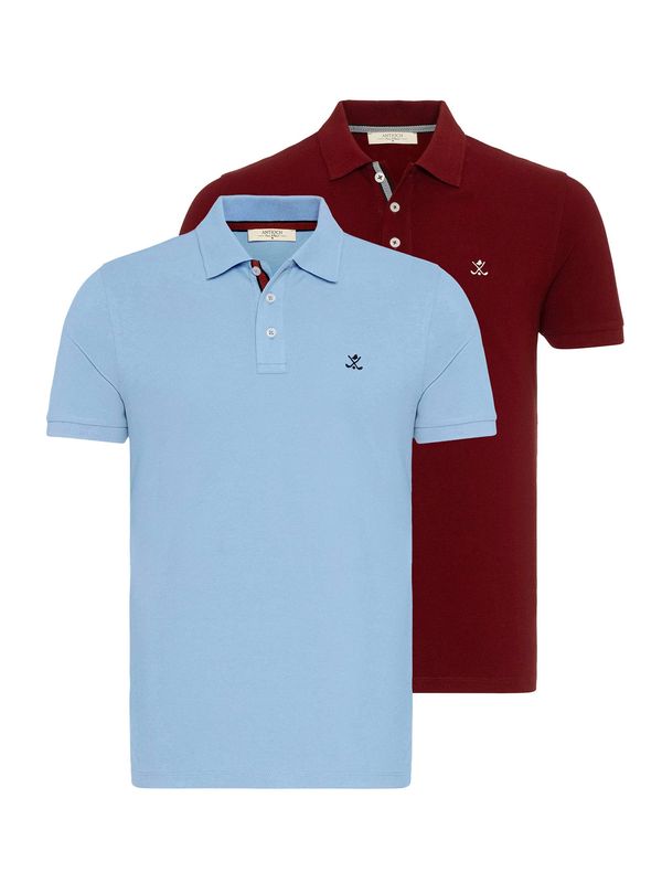 Antioch Antioch Majica  svijetloplava / trešnja crvena / crna / bijela