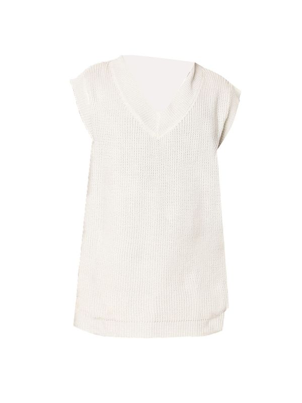 Antioch Antioch Pleteni prsluk  ecru/prljavo bijela