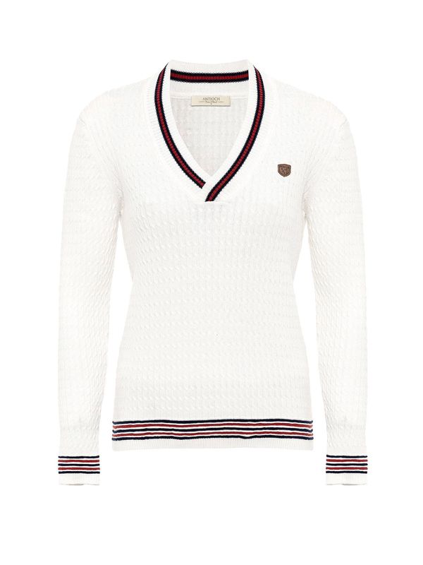 Antioch Antioch Pulover  ecru/prljavo bijela / krvavo crvena / crna