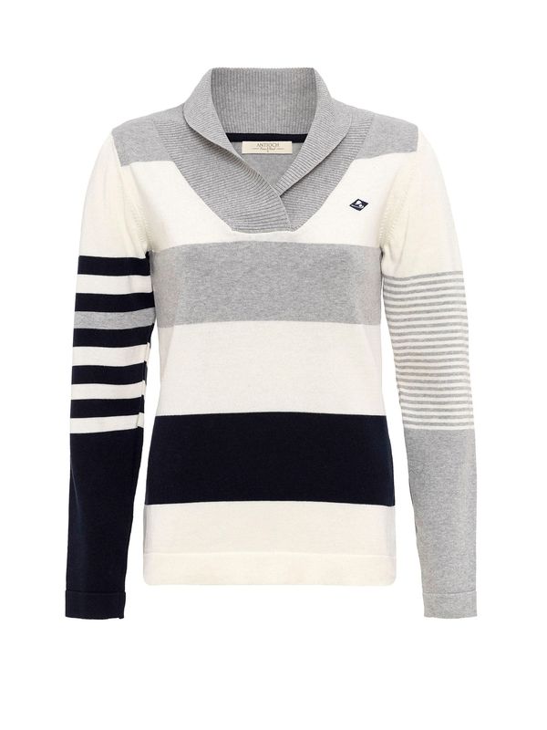 Antioch Antioch Pulover  svijetlosiva / crna / bijela