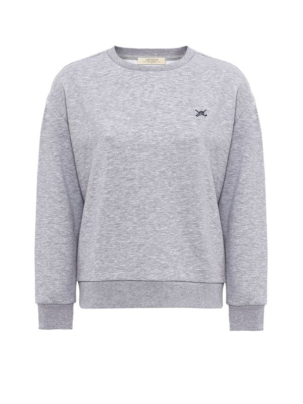 Antioch Antioch Sweater majica  siva melange