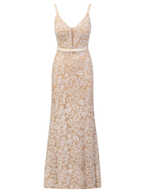 APART APART Večernja haljina  boja pijeska / bijela