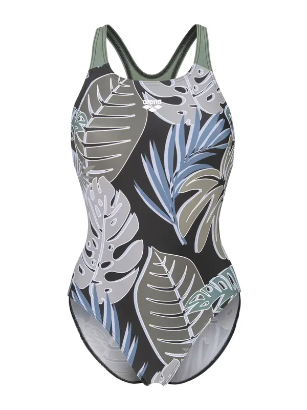 ARENA ARENA Jednodijelni kupaći kostim 'FOREST'  plava / siva / tamo siva / crna