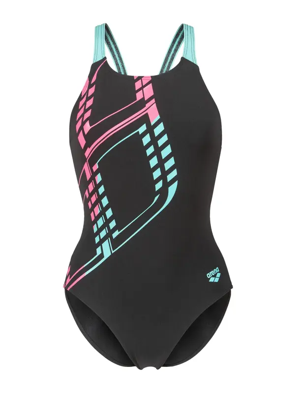 ARENA ARENA Jednodijelni kupaći kostim 'GRAPHIC SWIM PRO BACK'  tirkiz / svijetloroza / crna